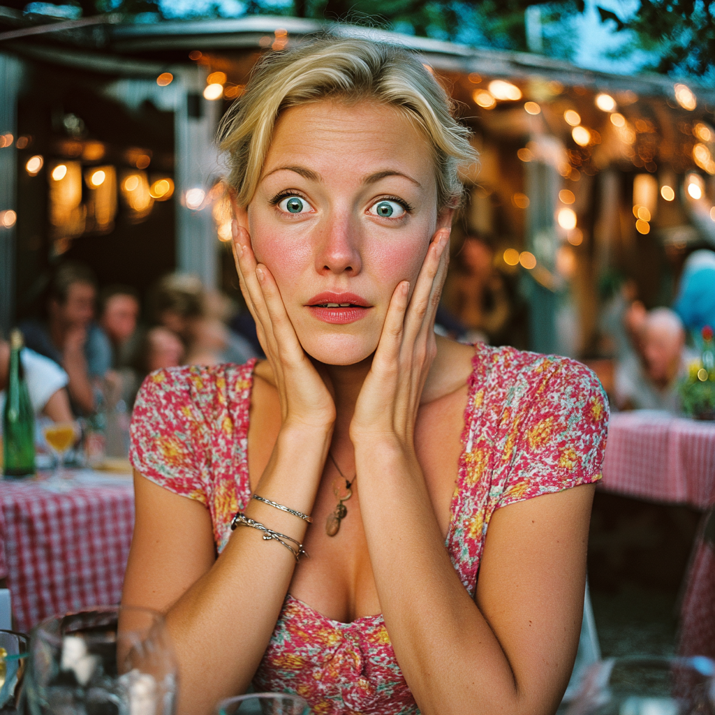 A shocked woman | Source: Midjourney