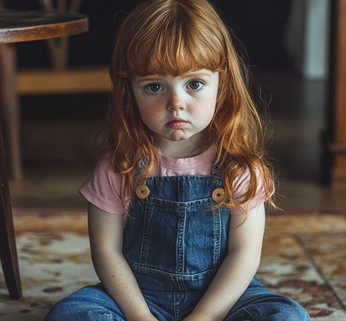 A sad little girl | Source: Midjourney