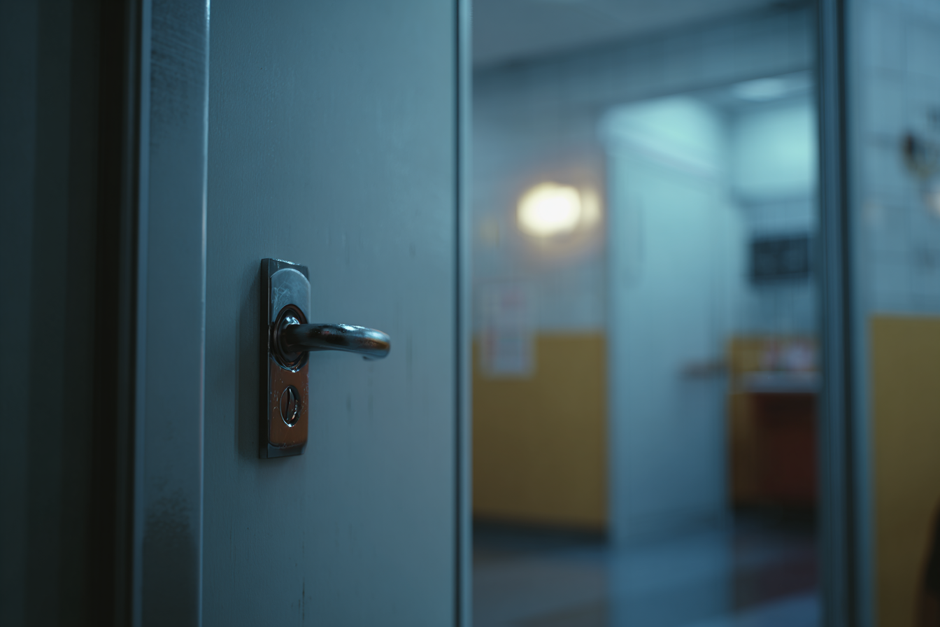 A hospital room door | Source: Midjourney