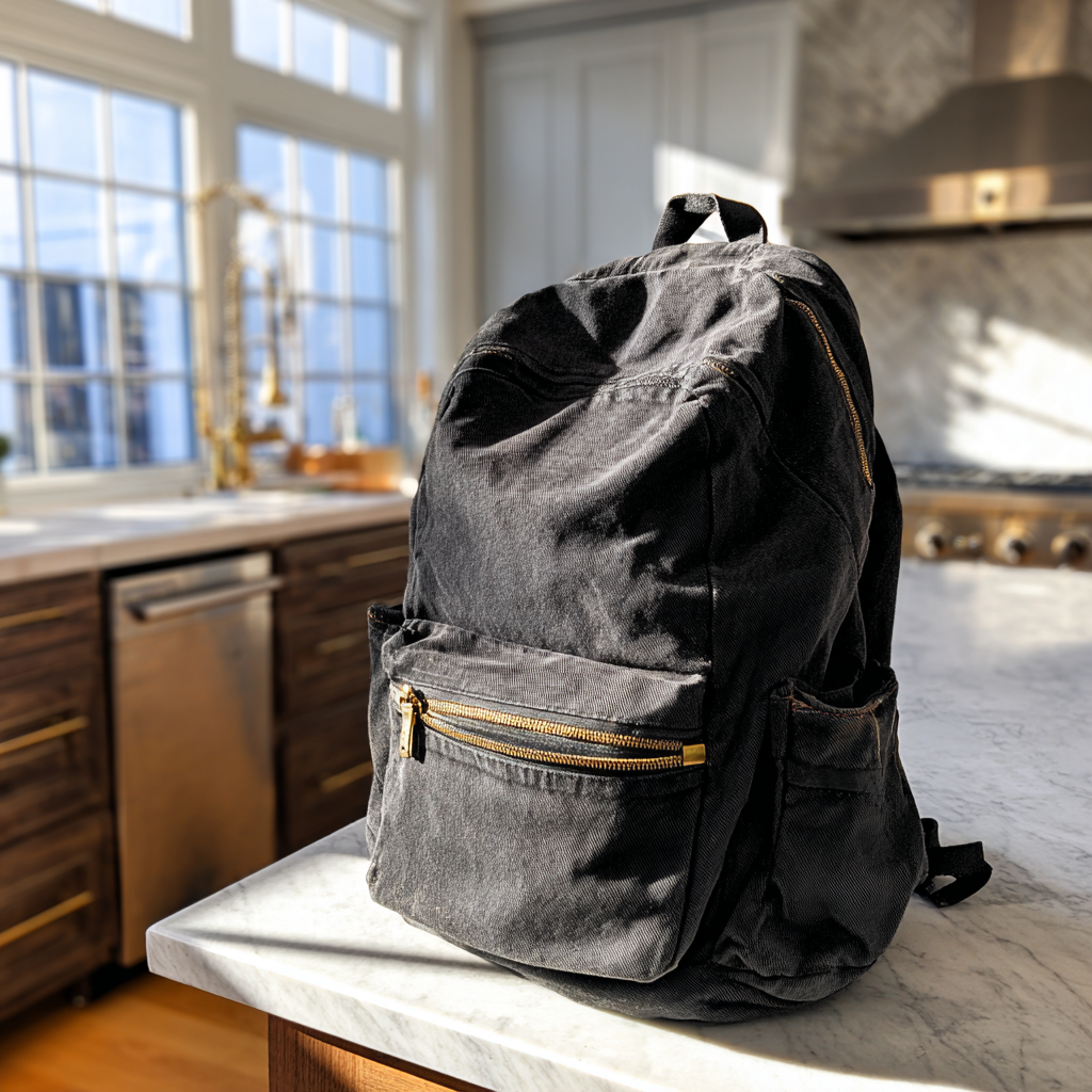 A backpack on a table | Source: Midjourney