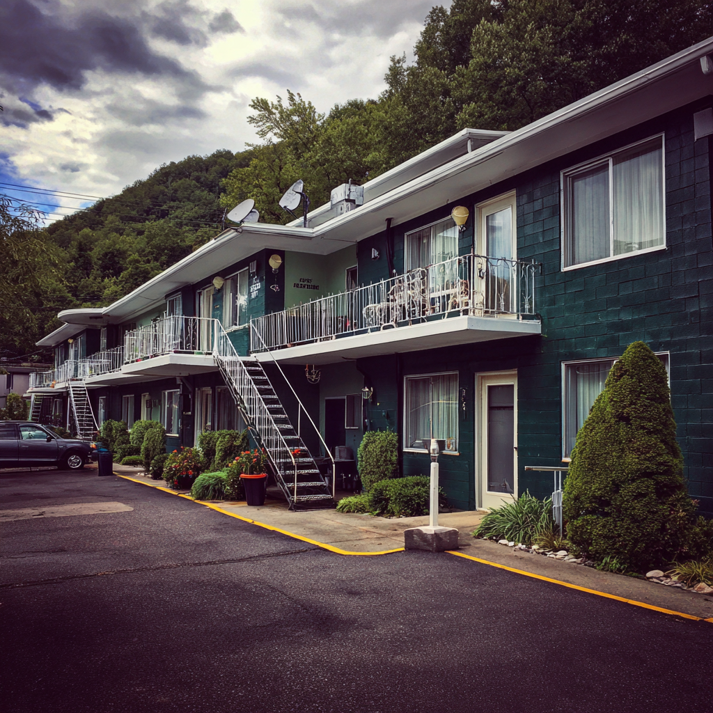 The exterior of a motel | Source: Midjourney
