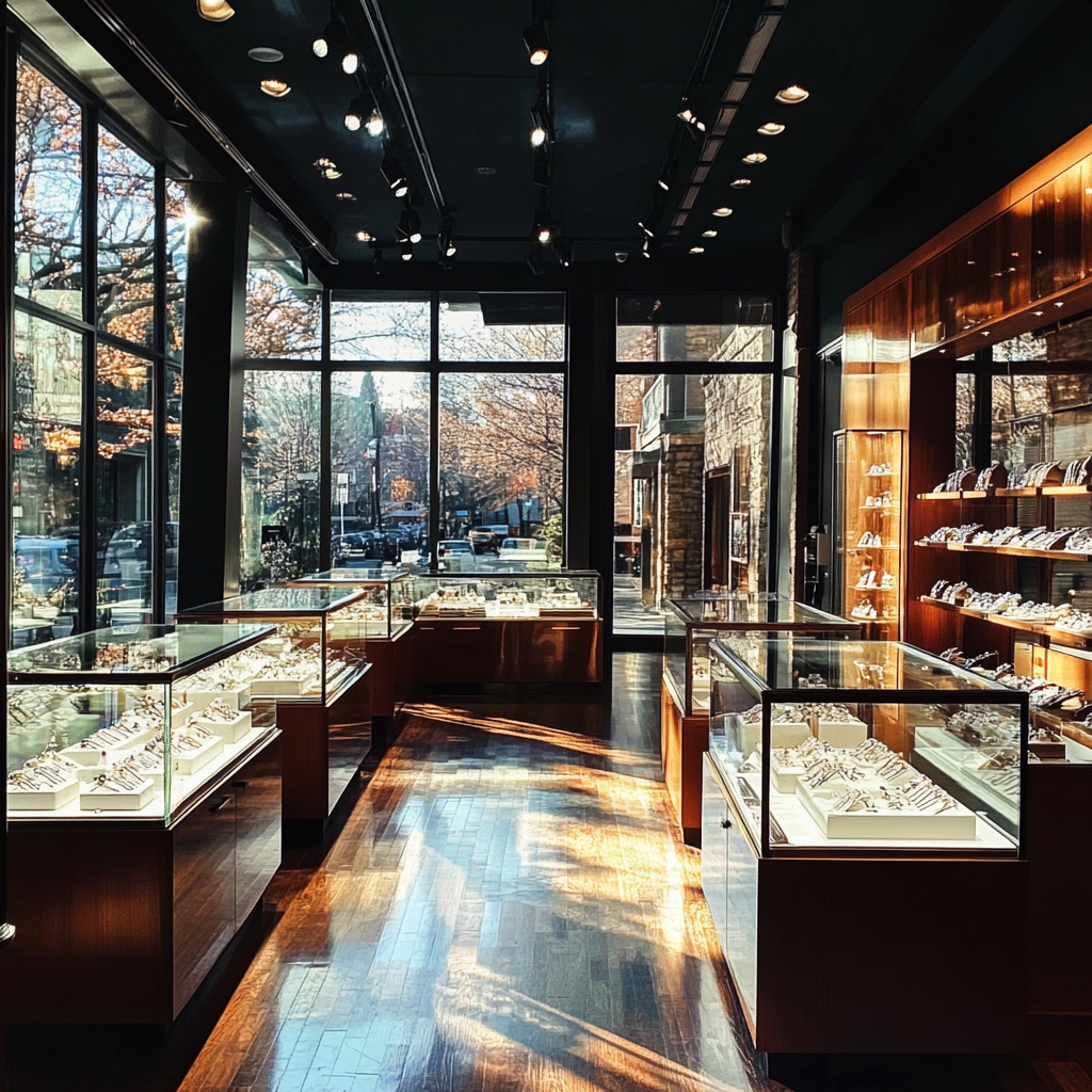 The interior of a jewelry store | Source: Midjourney