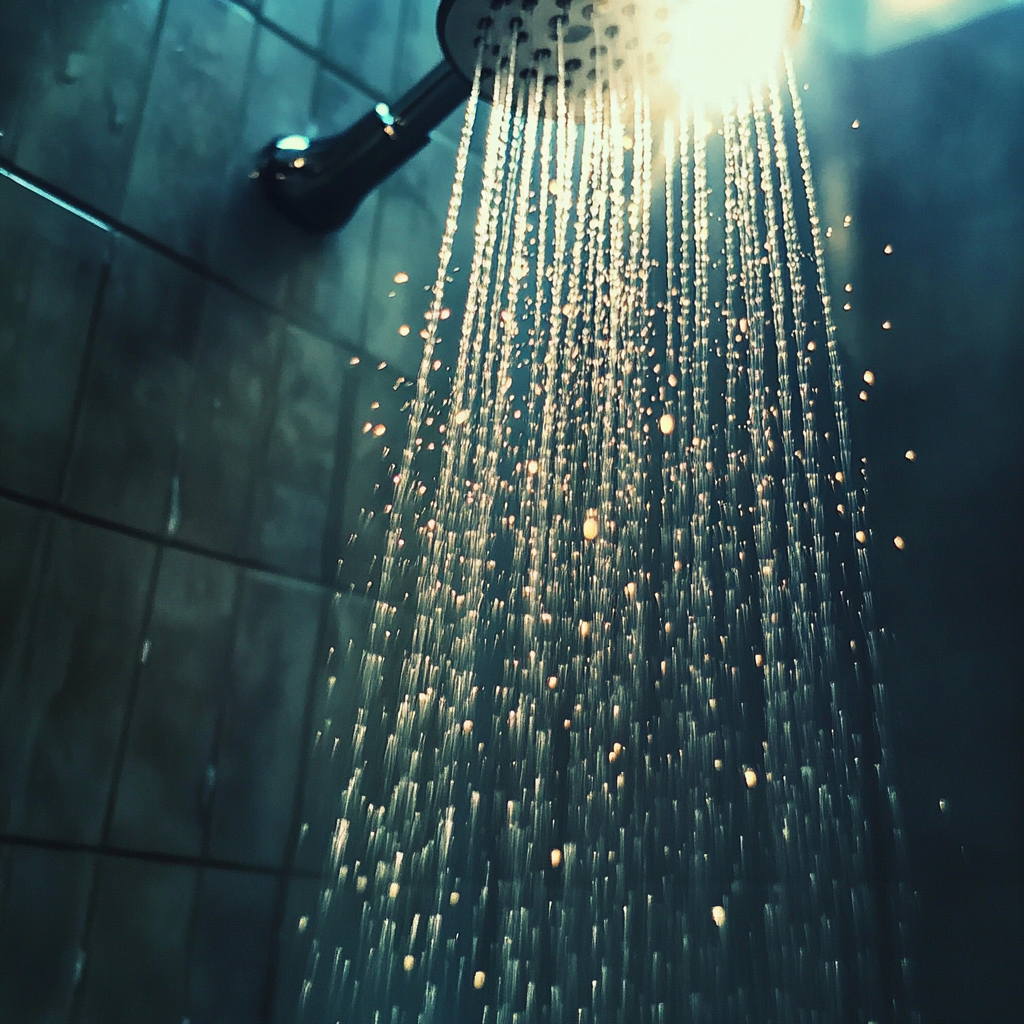 Eau qui coule dans une douche | Source : Midjourney