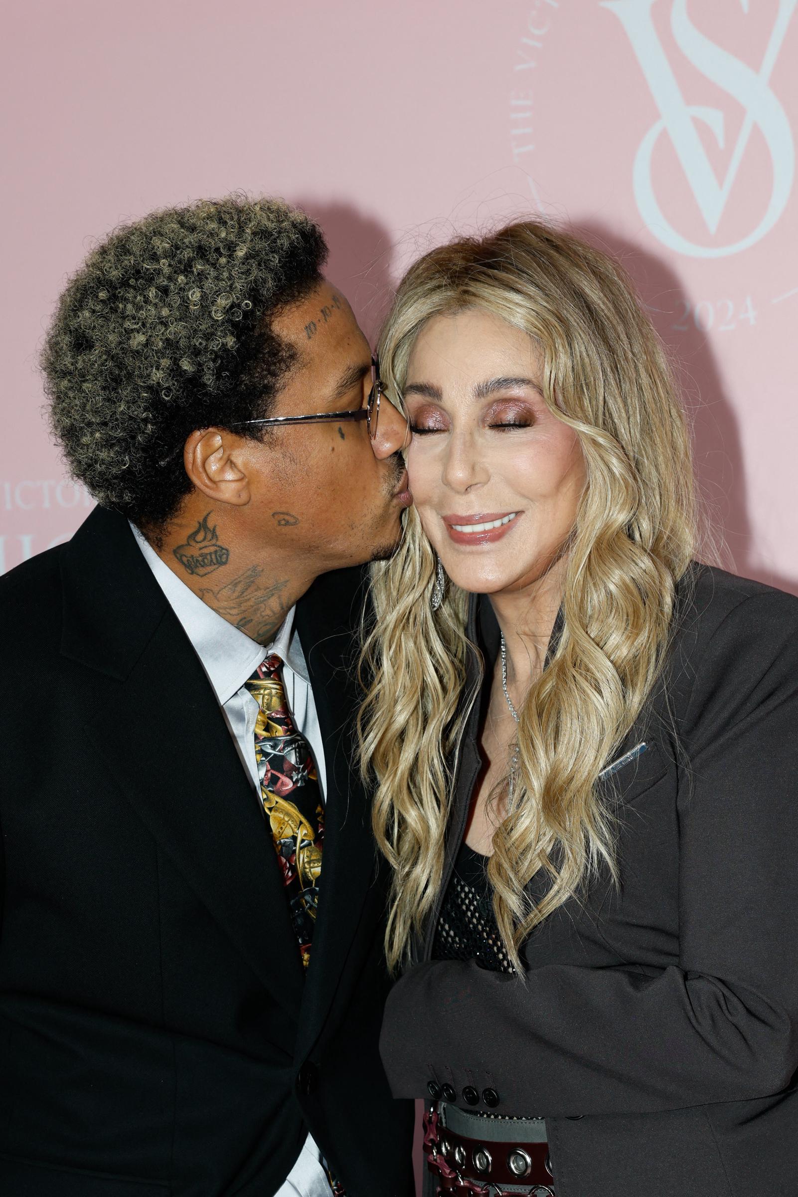 Alexander Edwards and Cher at the Victoria's Secret Fashion Show on October 15, 2024, in New York. | Source: Getty Images