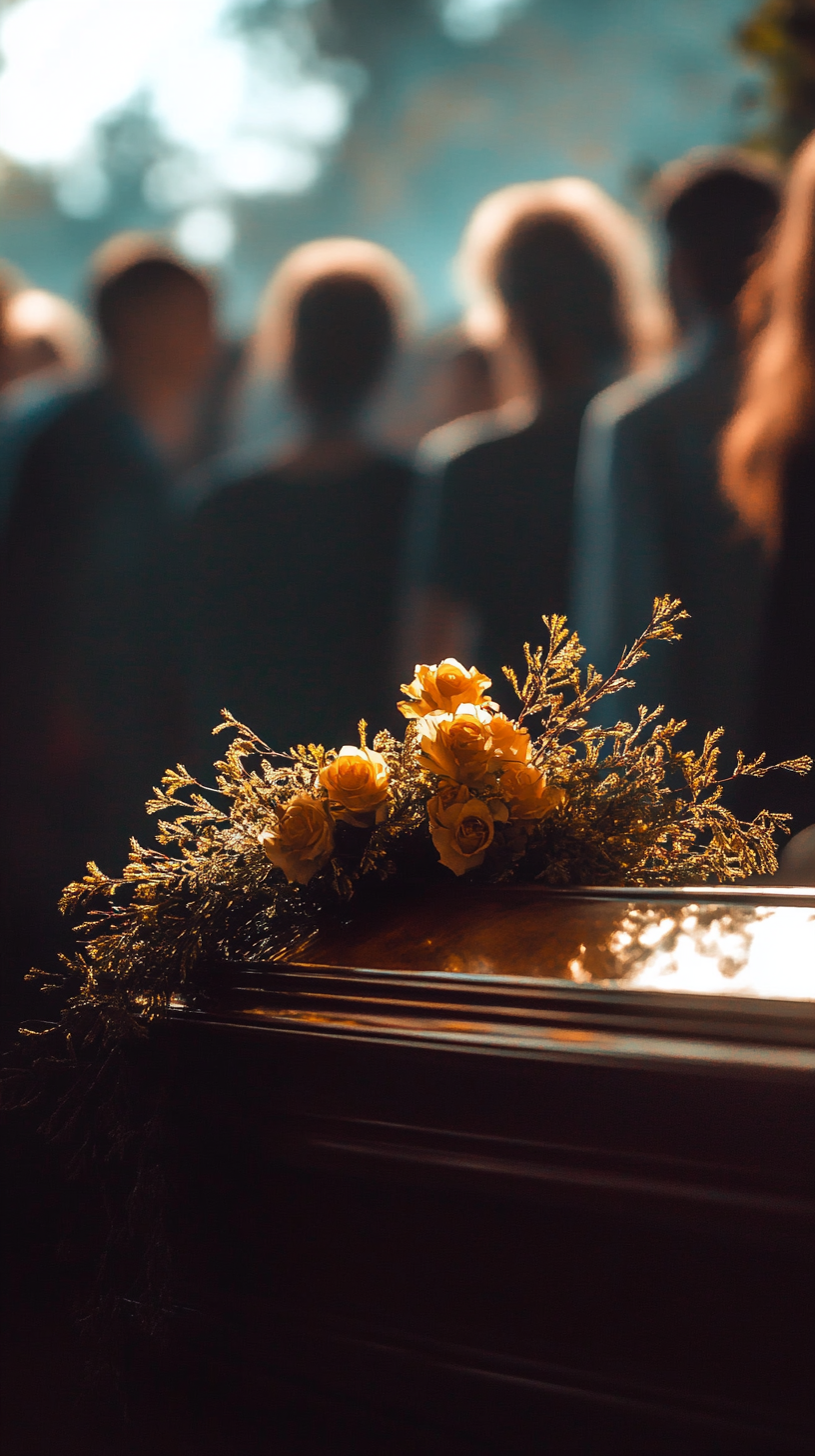 A funeral setting | Source: Midjourney