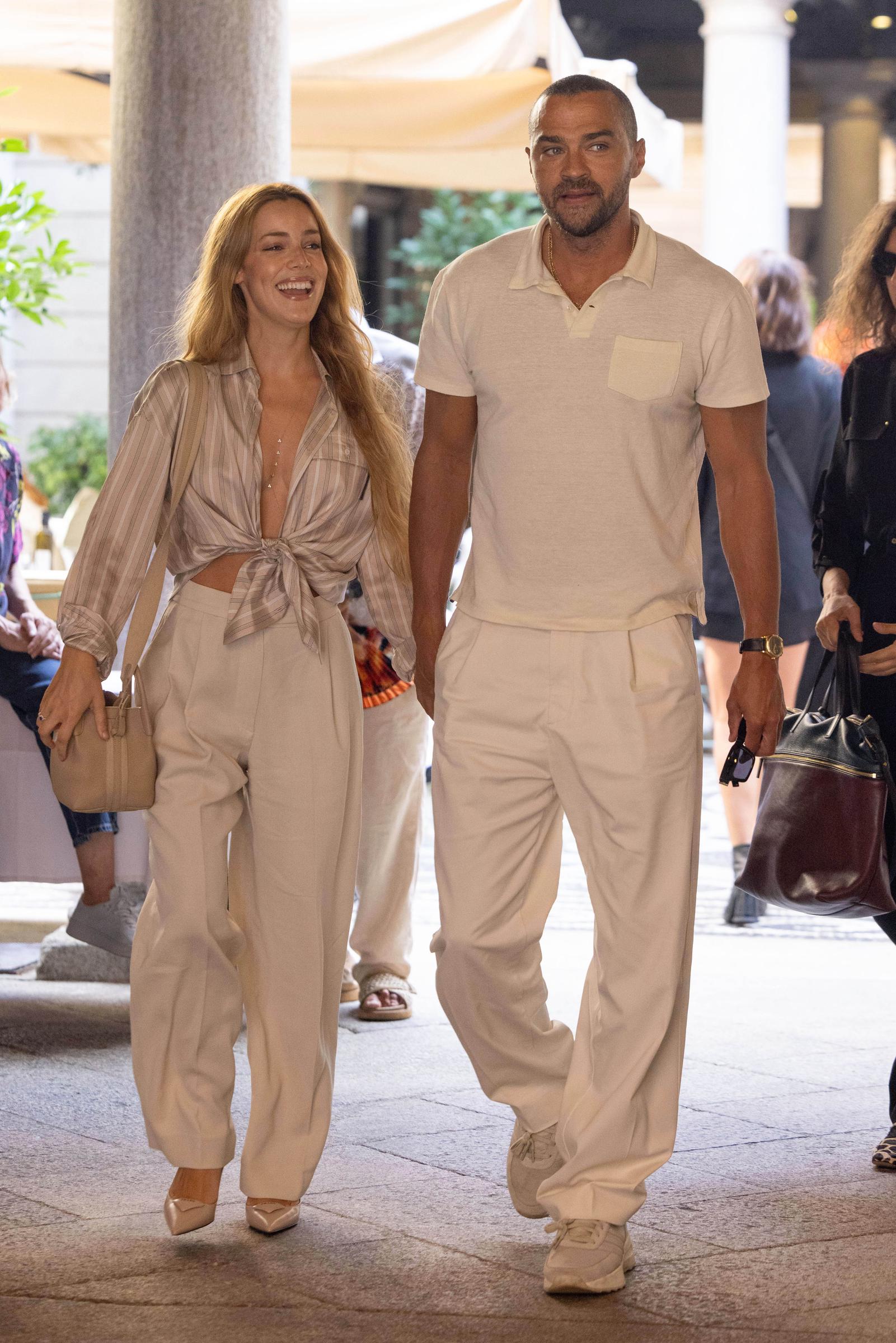 Jesse Williams and Alejandra Onieva seen on September 4, 2025, in Milan, Italy. | Source: Getty Images