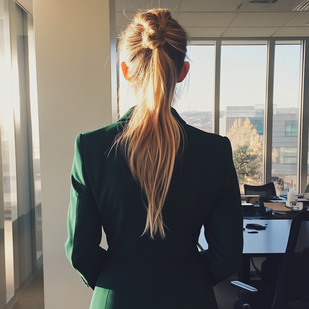 A woman standing in an office | Source: Midjourney