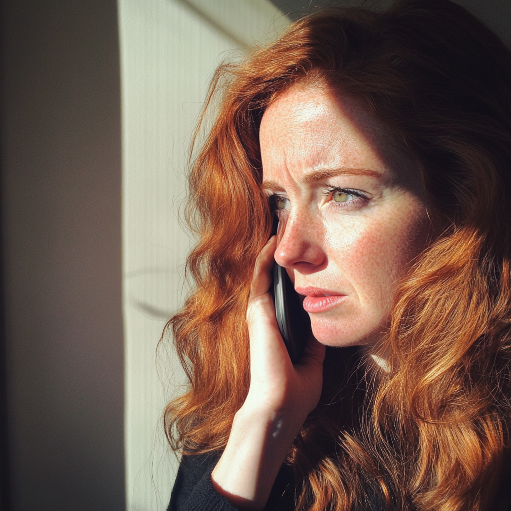 A woman talking on the phone | Source: Midjourney