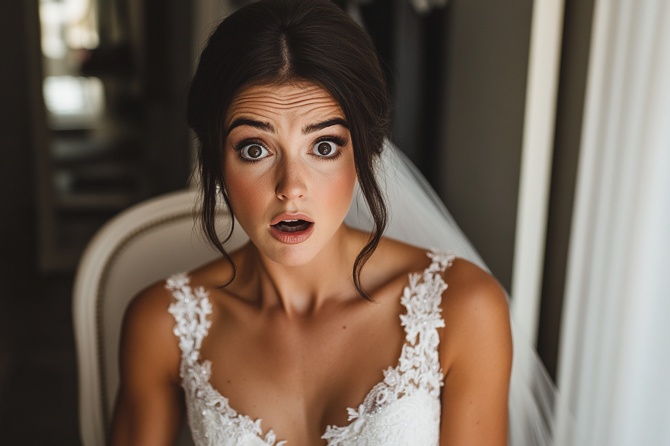 A shocked bride | Source: Midjourney