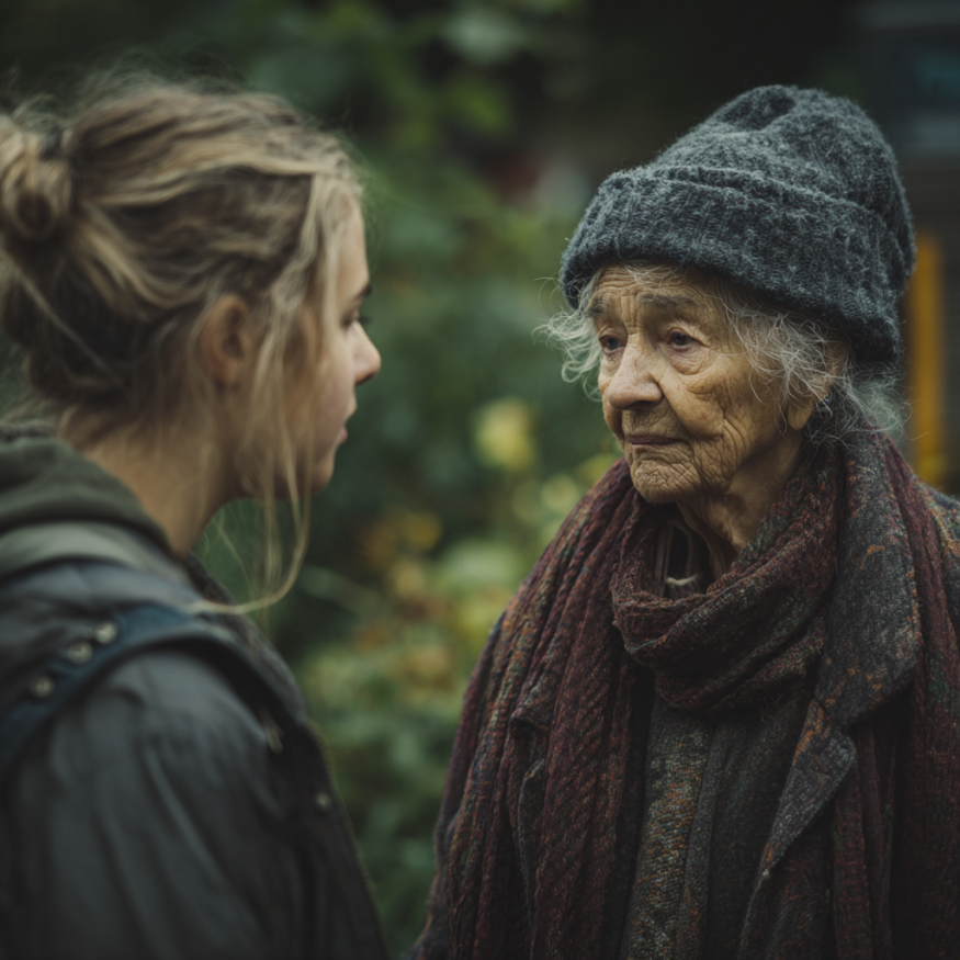 Two women talking | Source: Midjourney
