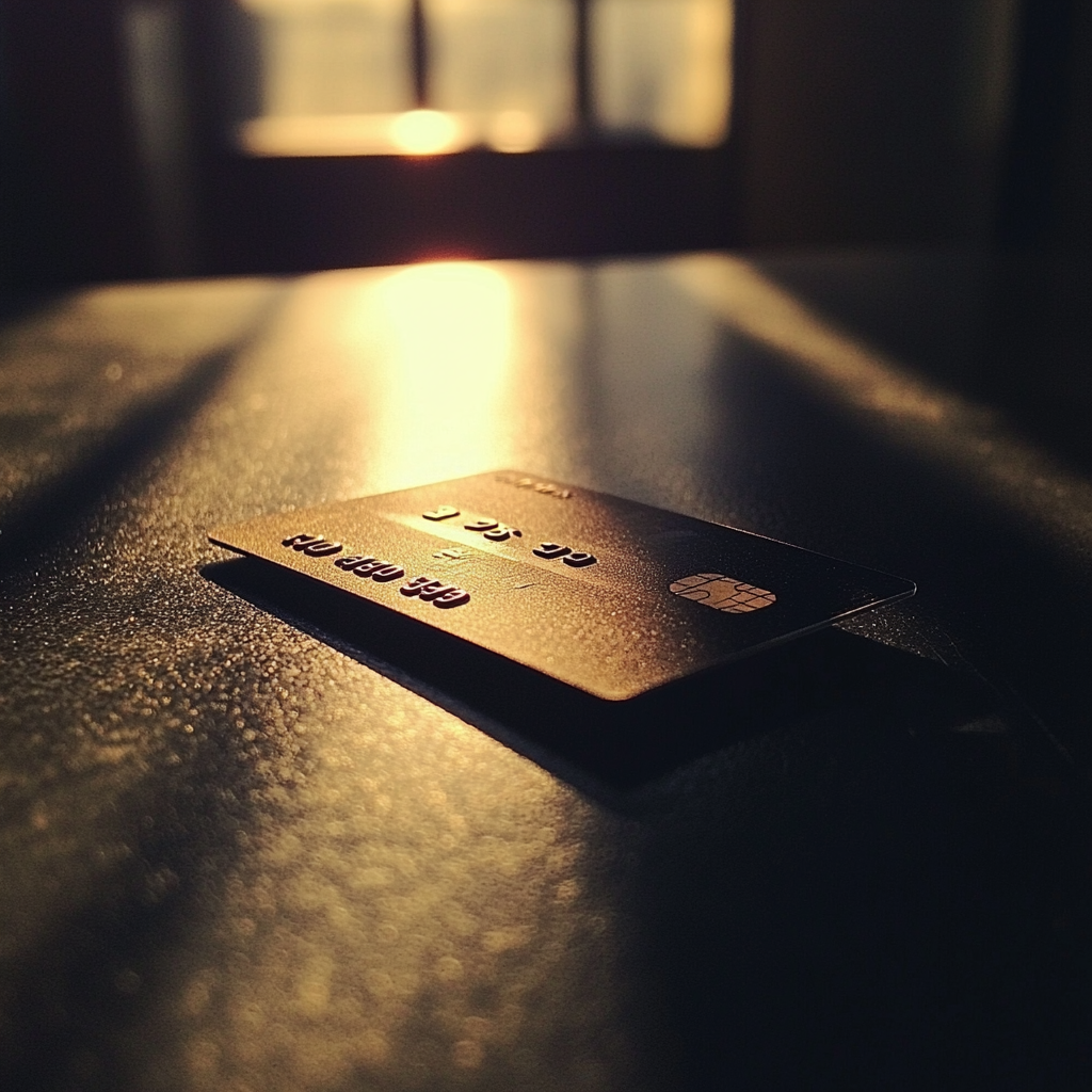 A credit card on a table | Source: Midjourney