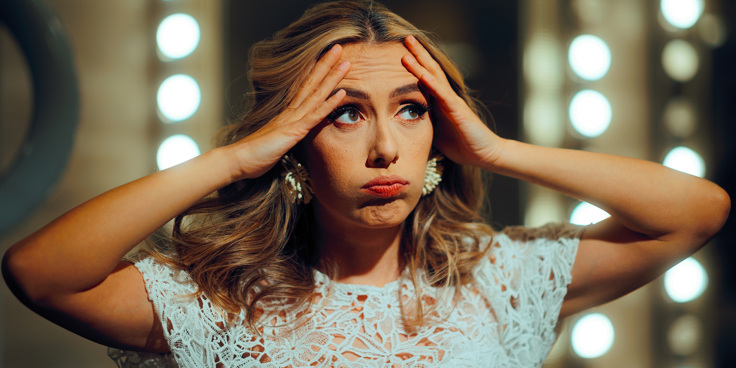 A shocked annoyed bride | Source: Shutterstock