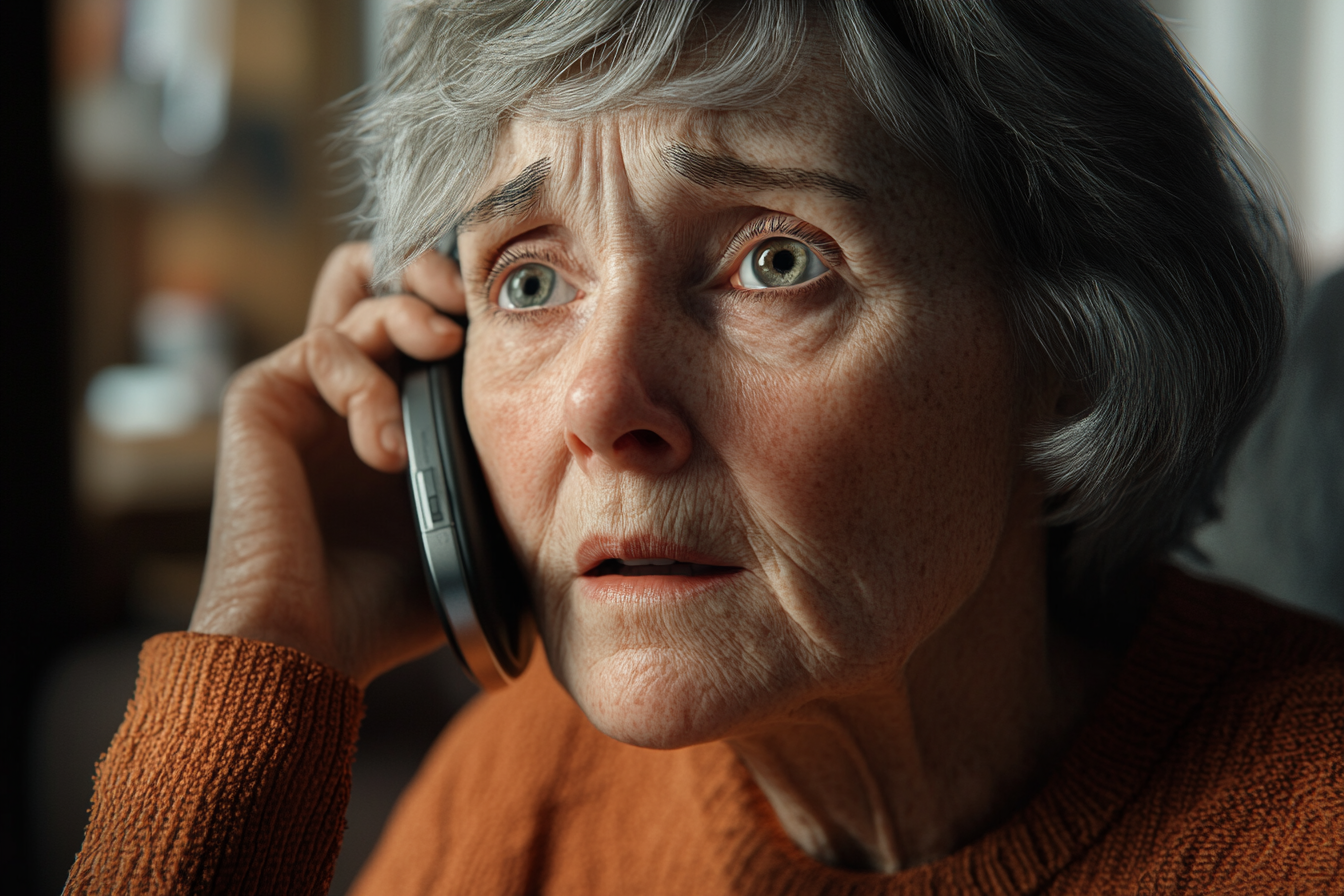 A woman talking on the phone | Source: Midjourney