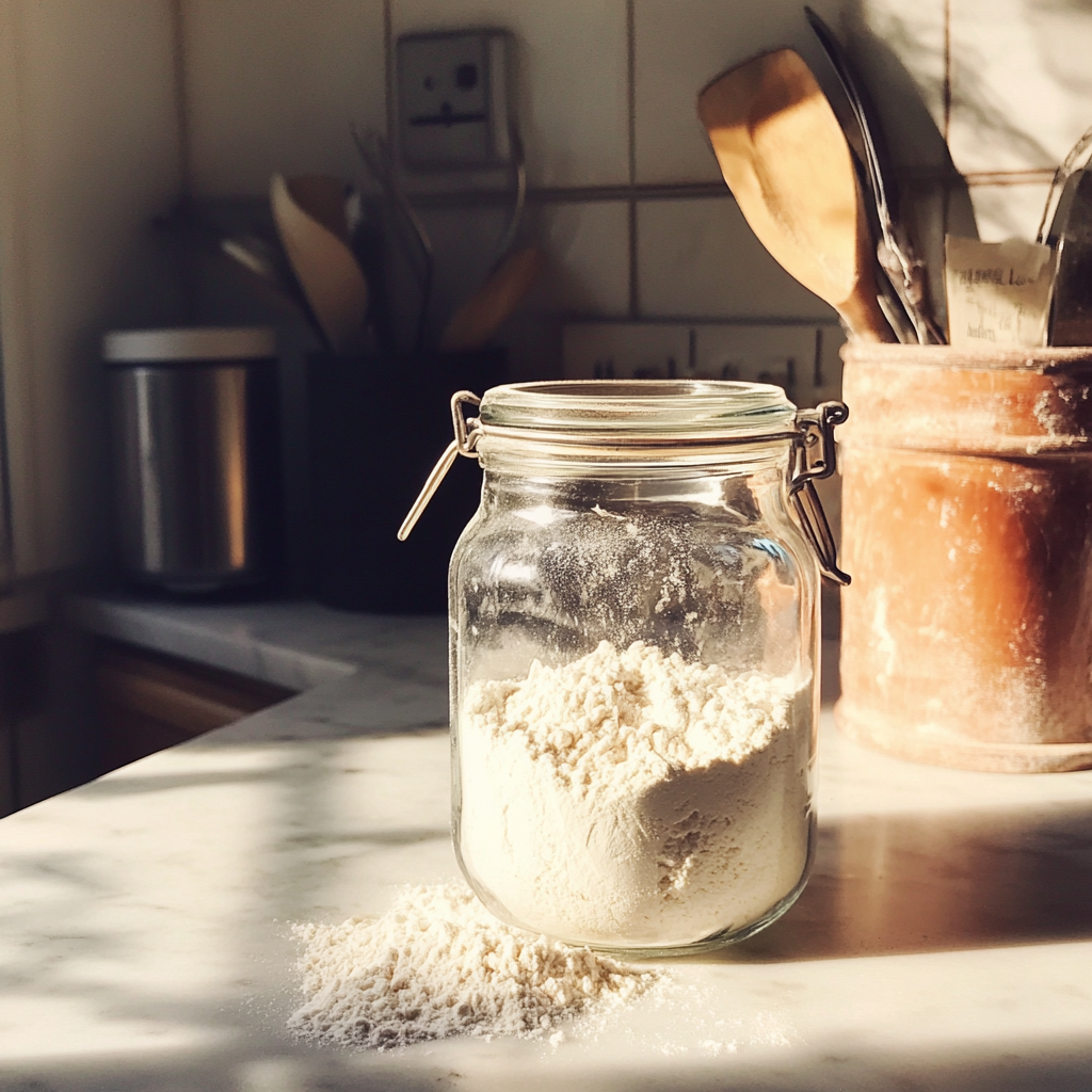 A jar of flour | Source: Midjourney