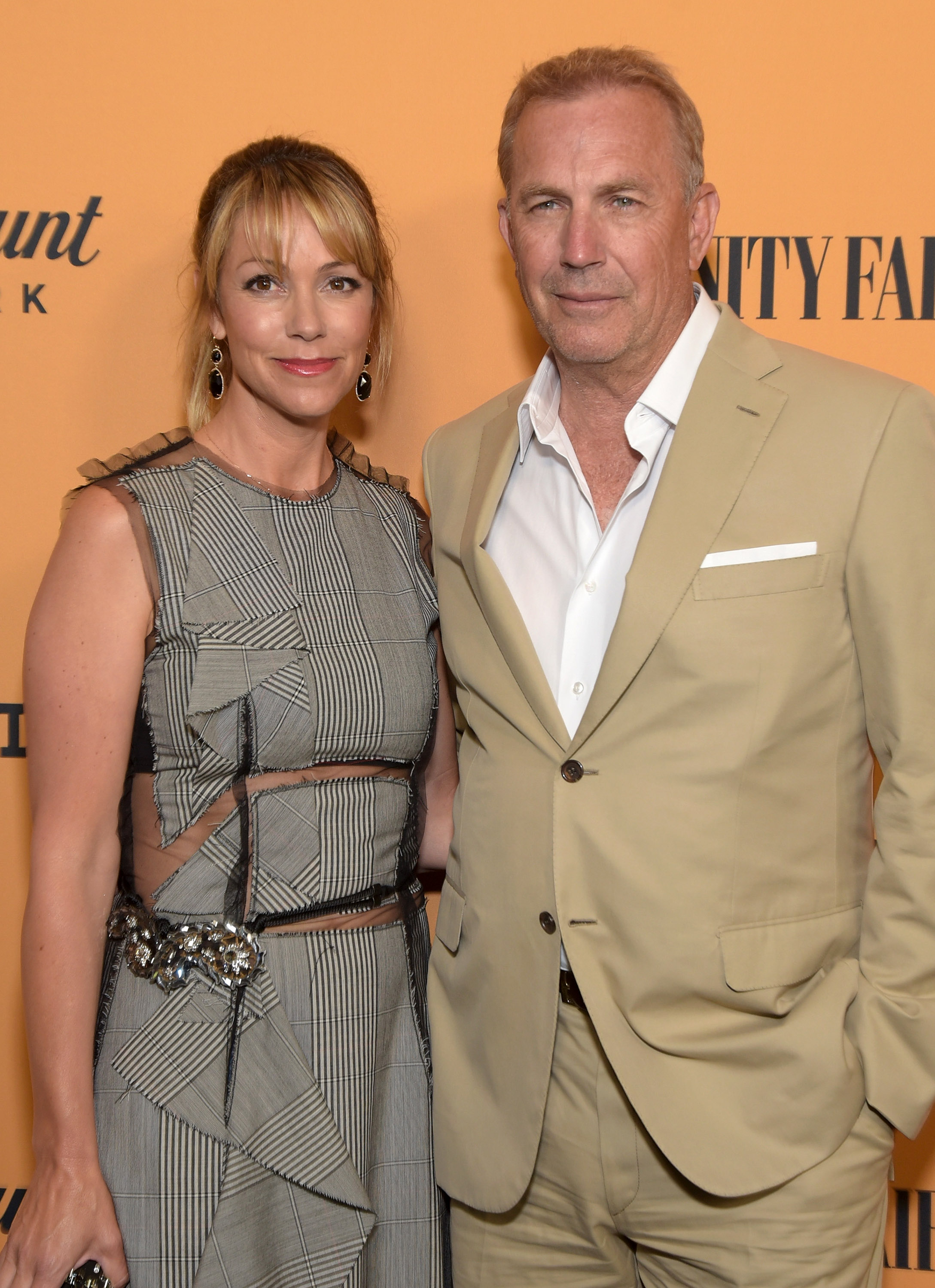 Christine Baumgartner and Kevin Costner attend the premiere of Paramount Pictures' "Yellowstone" at Paramount Studios on June 11, 2018 in Hollywood, California. | Source: Getty Images