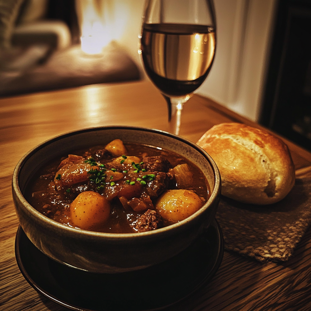 A bowl of food on a table | Source: Midjourney