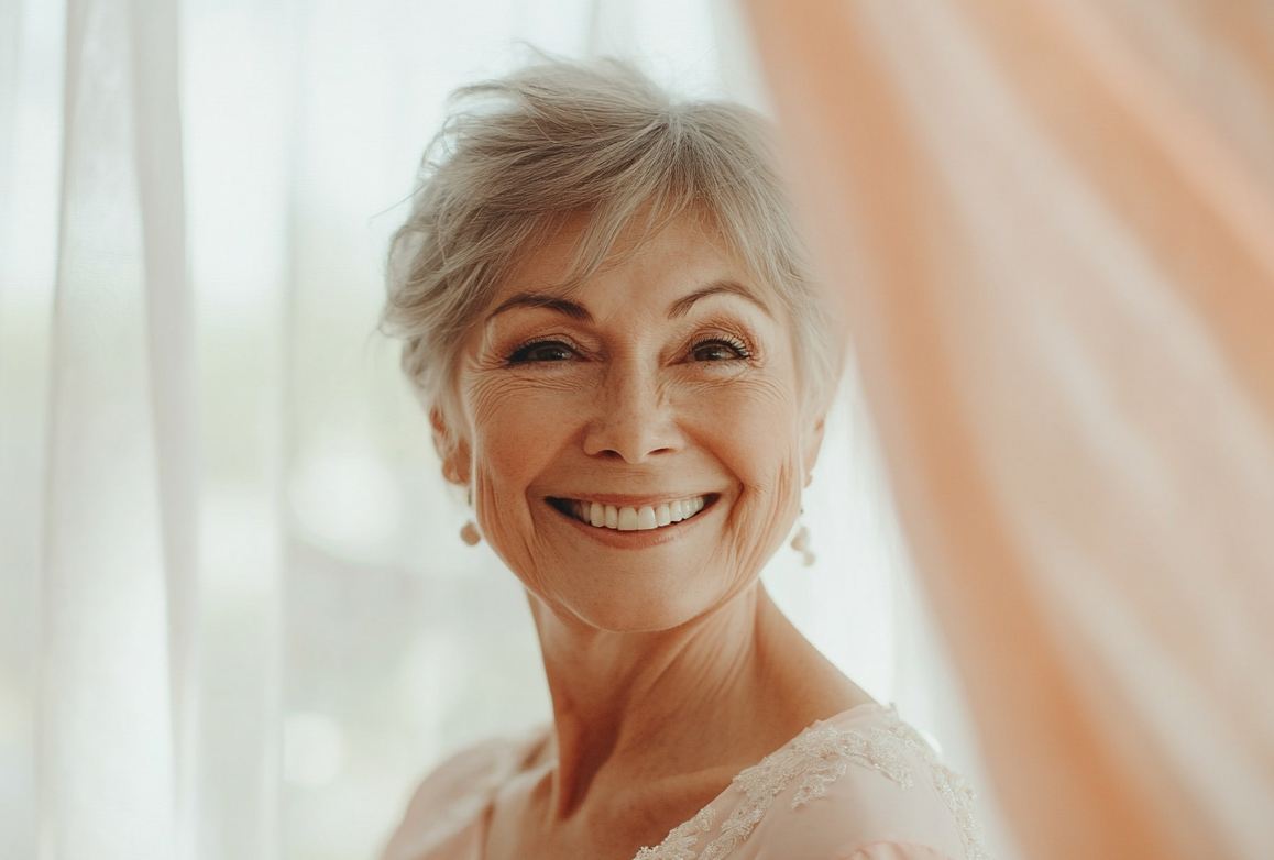 An older woman smiling | Source: Midjourney