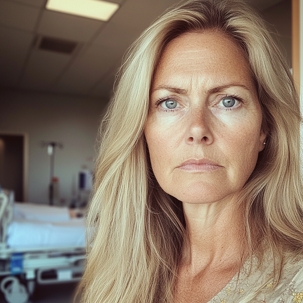 A woman standing in a hospital room | Source: Midjourney