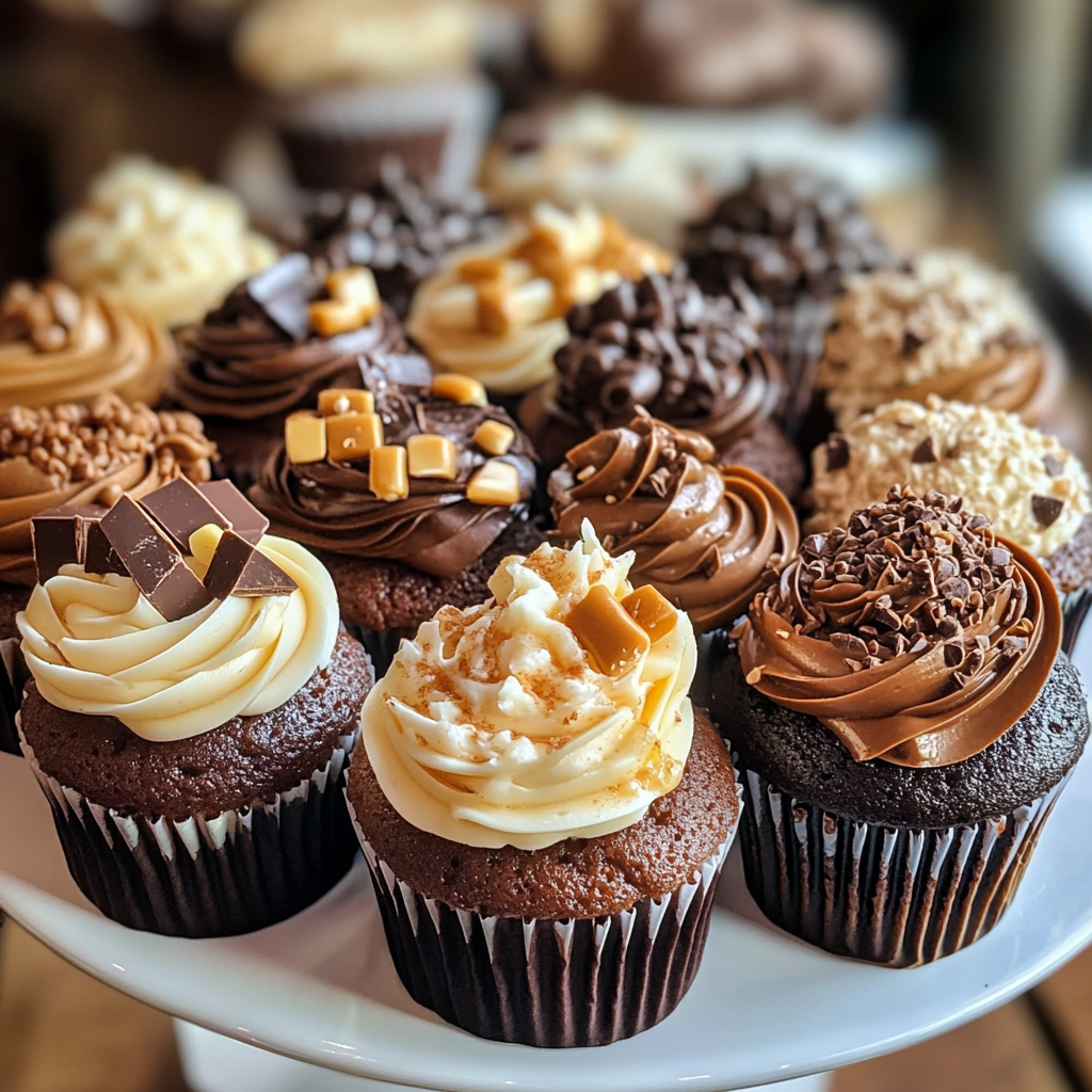 A platter of cupcakes | Source: Midjourney