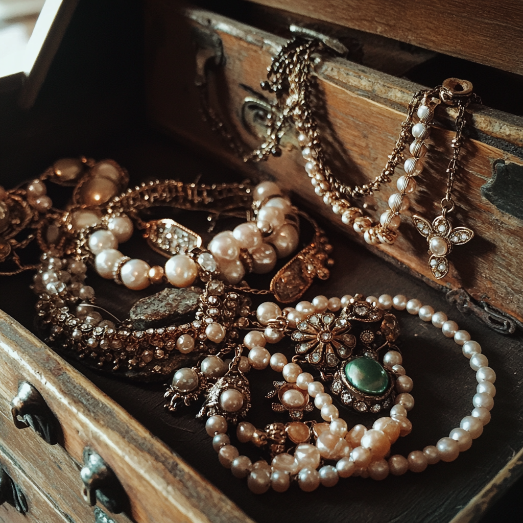 Old pieces of jewelry | Source: Midjourney