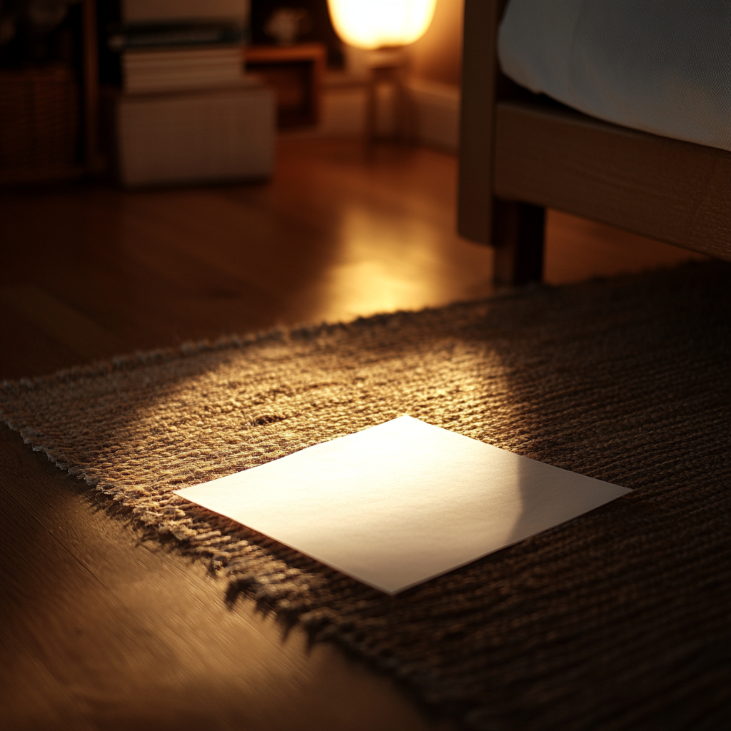 A paper on the floor | Source: Midjourney