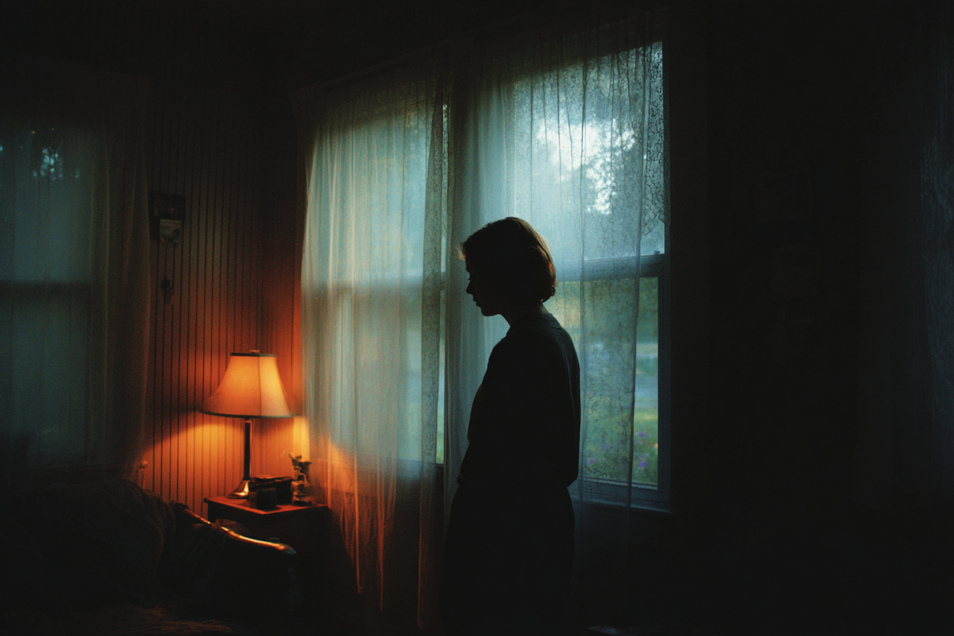 Silhouette of a woman near a window | Source: Midjourney