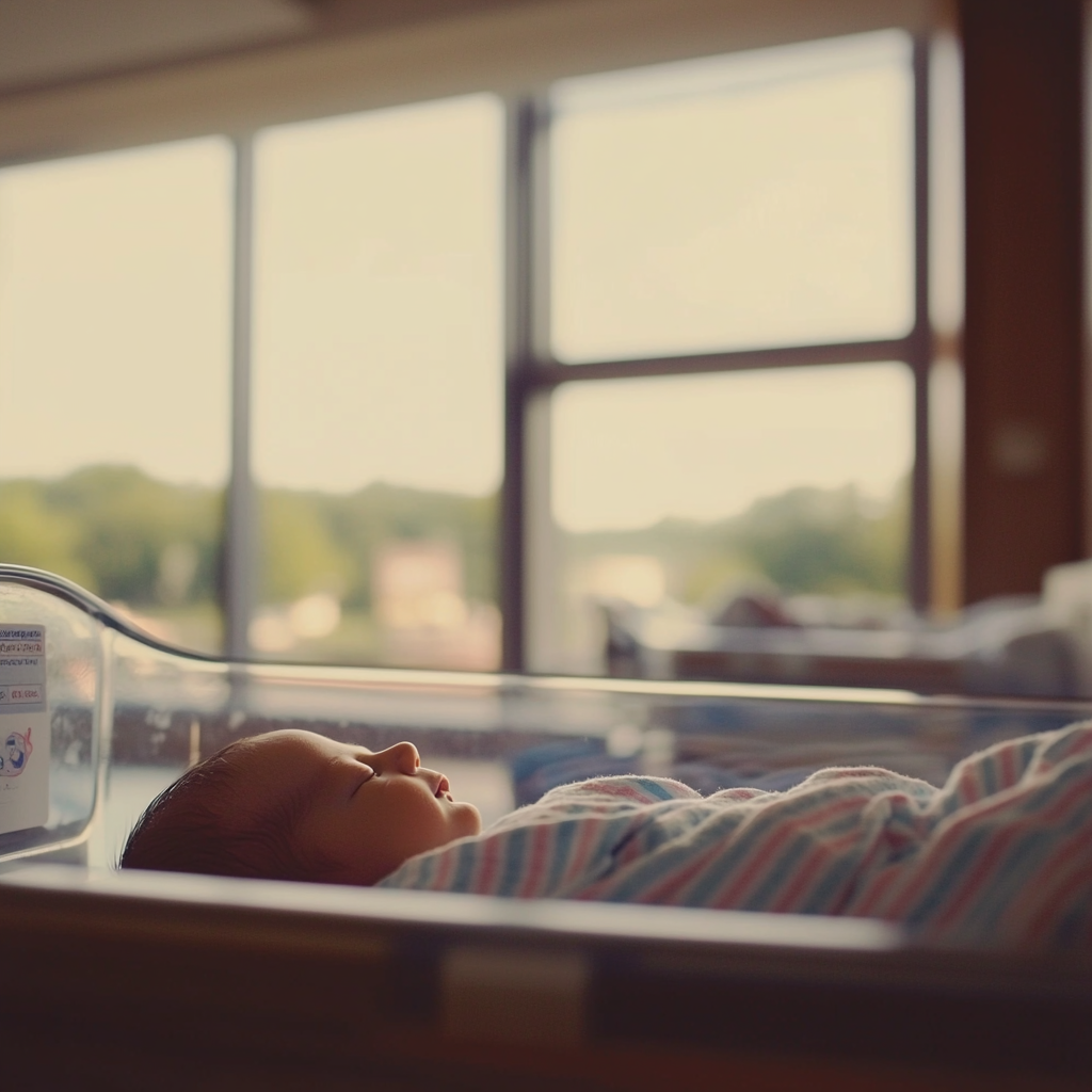 A side profile of a newborn baby | Source: Midjourney
