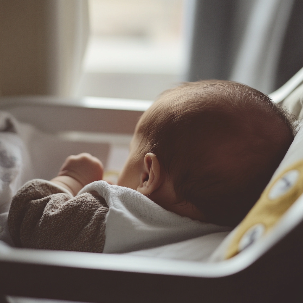 A baby boy in a bassinette | Source: Midjourney