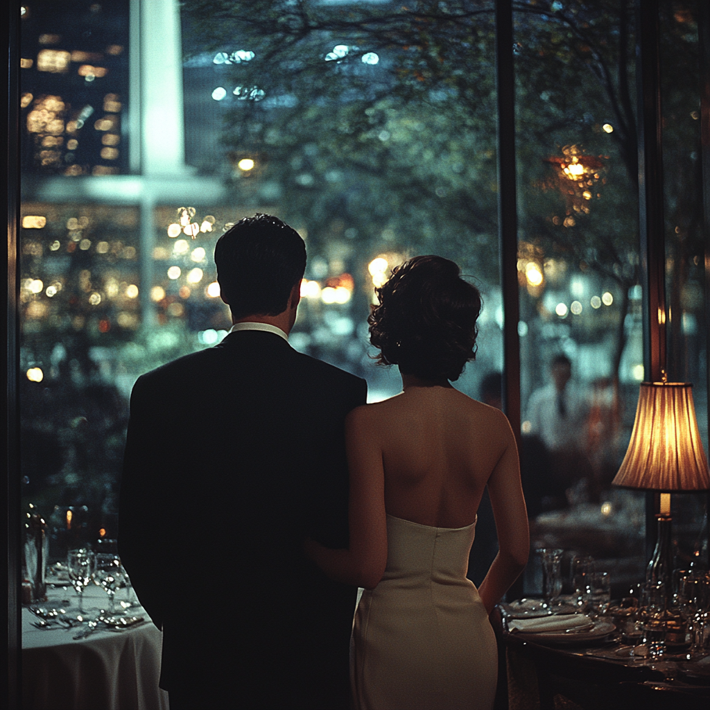 A couple at a fancy restaurant | Source: Midjourney