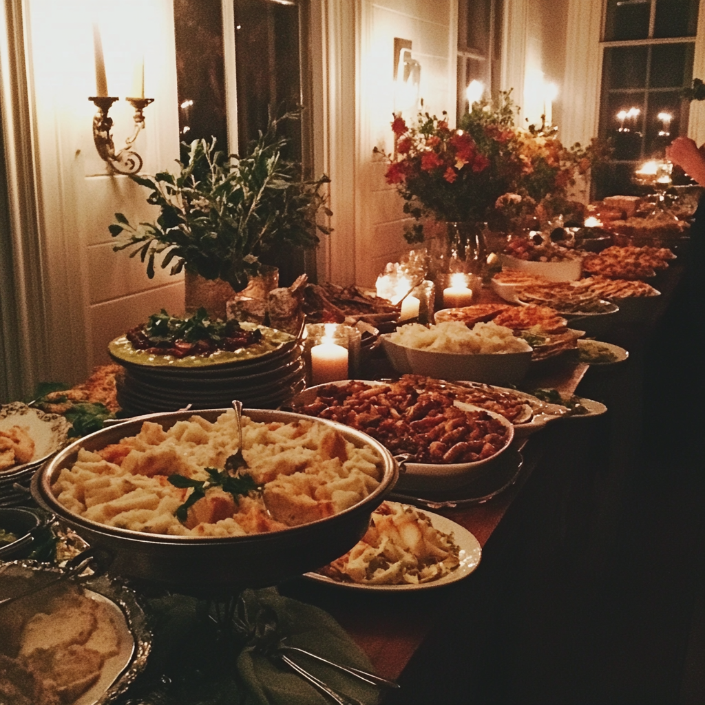 A wedding buffet | Source: Midjourney