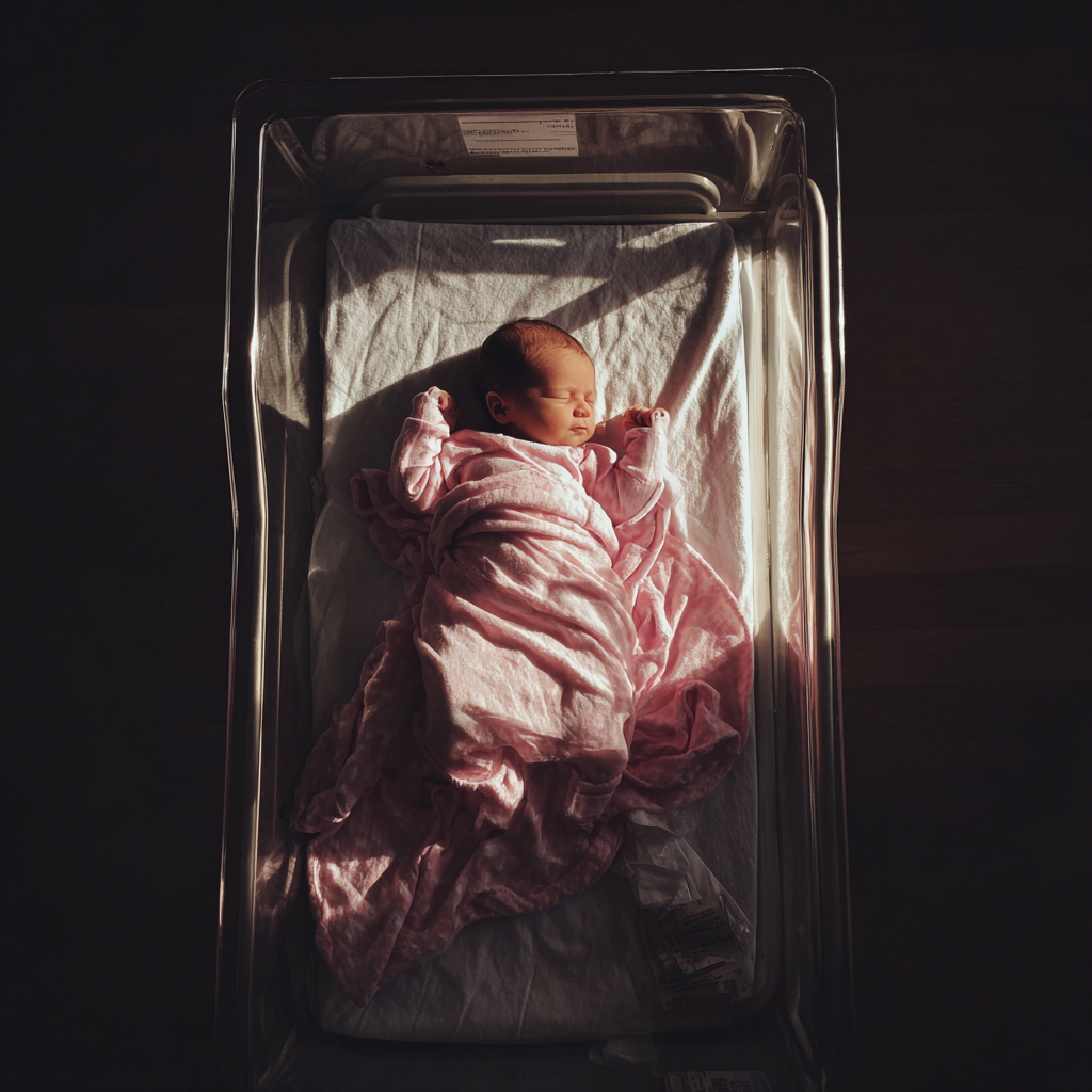 A baby in a bassinette | Source: Midjourney