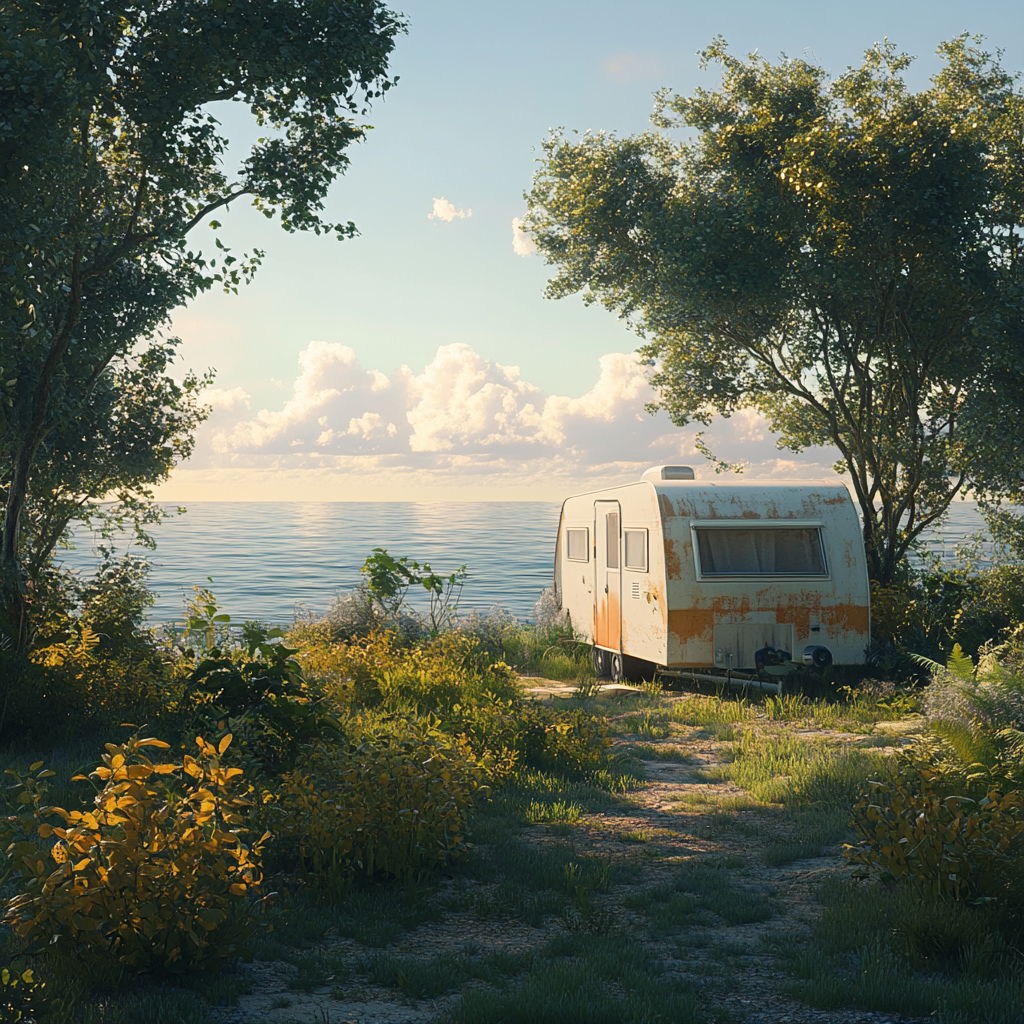 A trailer near the ocean | Source: Midjourney