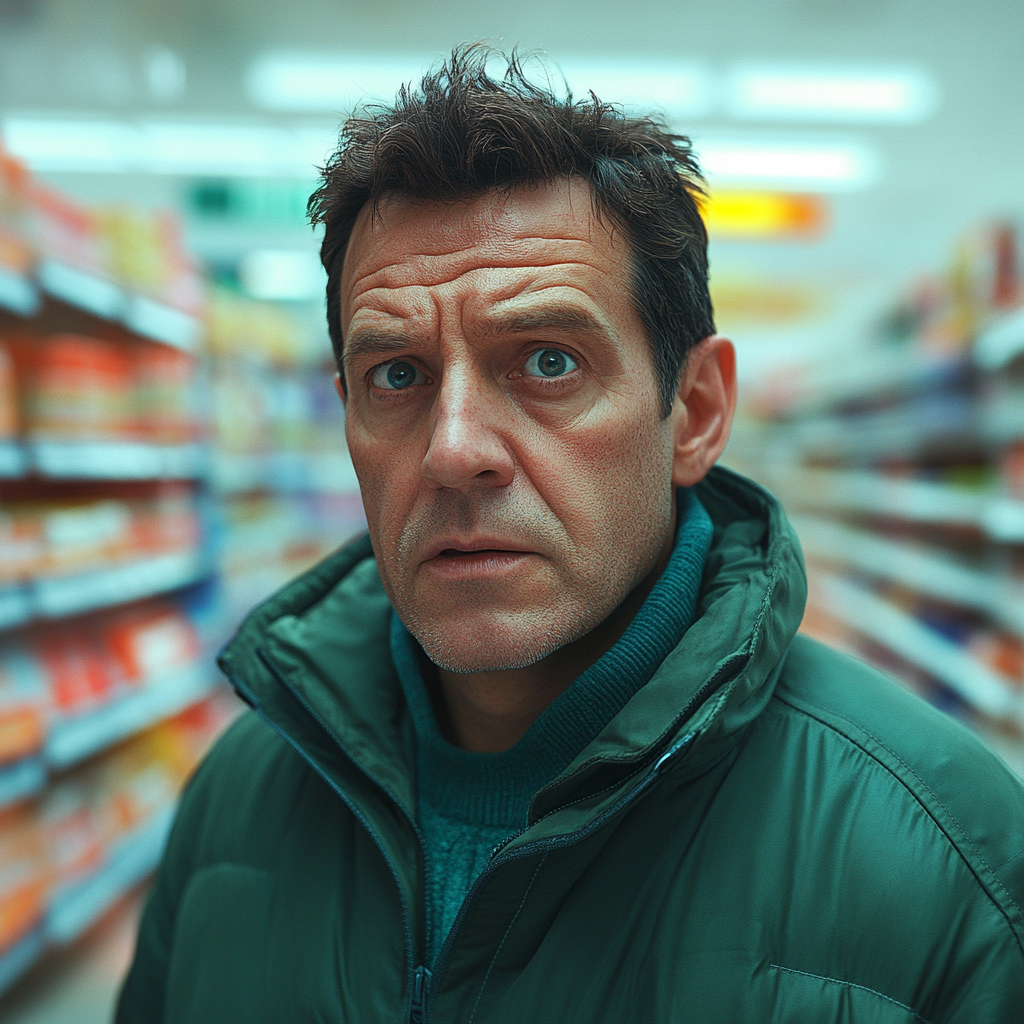 A man in a supermarket | Source: Midjourney