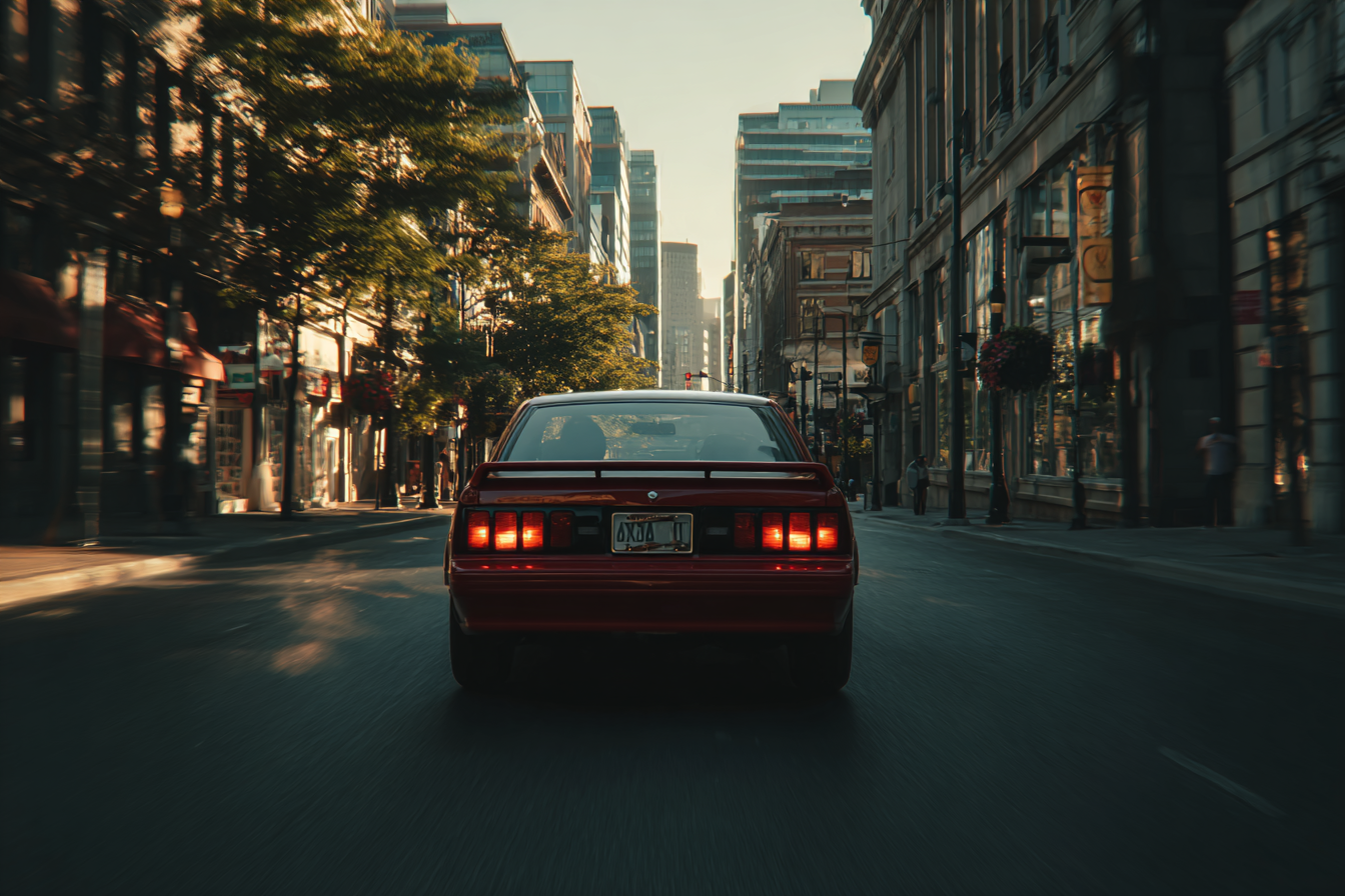 A car driving away | Source: Midjourney