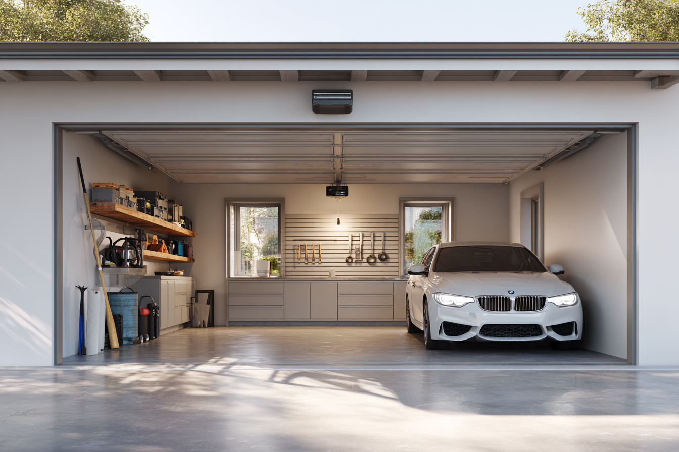 A car in a garage | Source: Midjourney