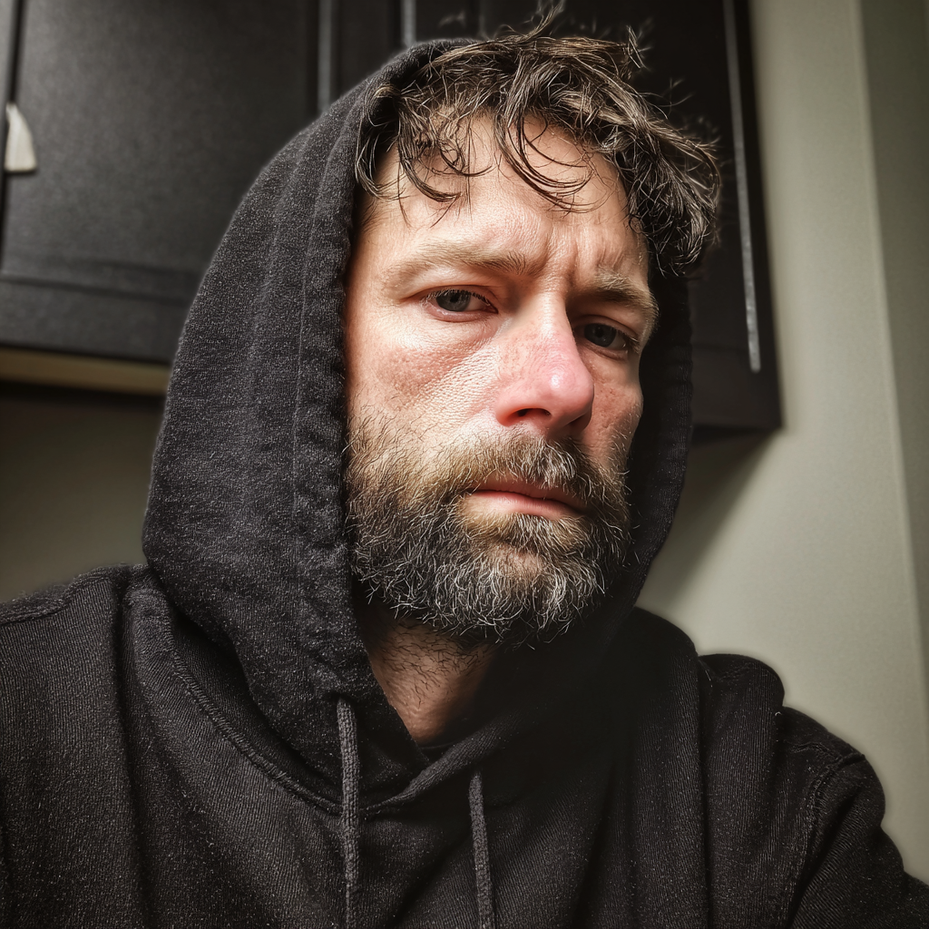 Zmarszczony mężczyzna | Źródło: Midjourney