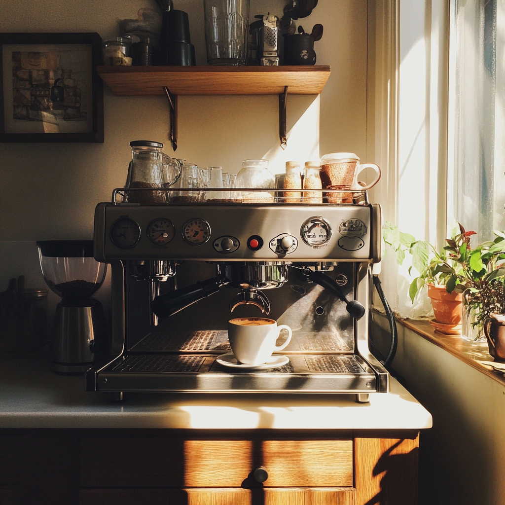 A coffee machine | Source: Midjourney