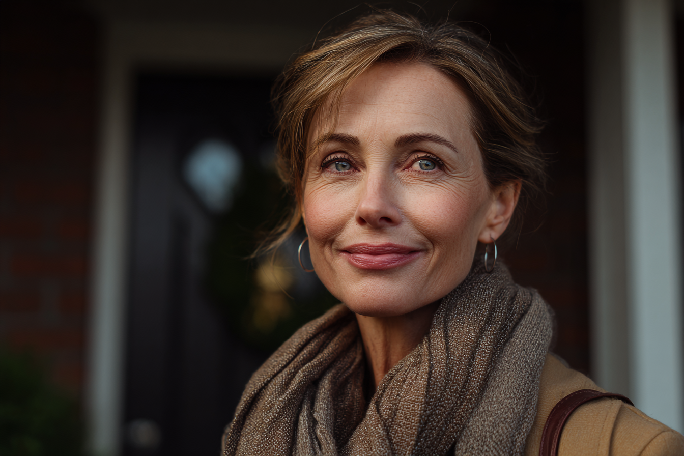A woman smiling | Source: Midjourney