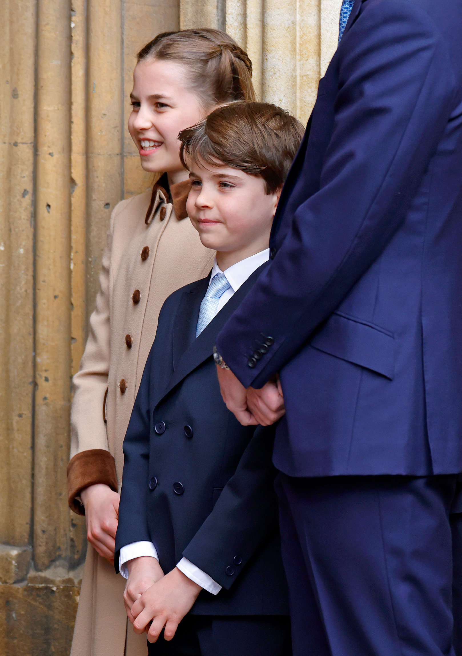 Princess Charlotte of Wales and Prince Louis of Wales attend the traditional Easter Sunday Mattins Service at St George's Chapel, Windsor Castle on April 5, 2026 in Windsor, England. | Source: Getty Images
