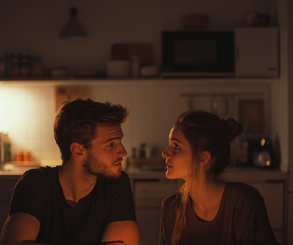 Un couple en pleine conversation | Source : Midjourney