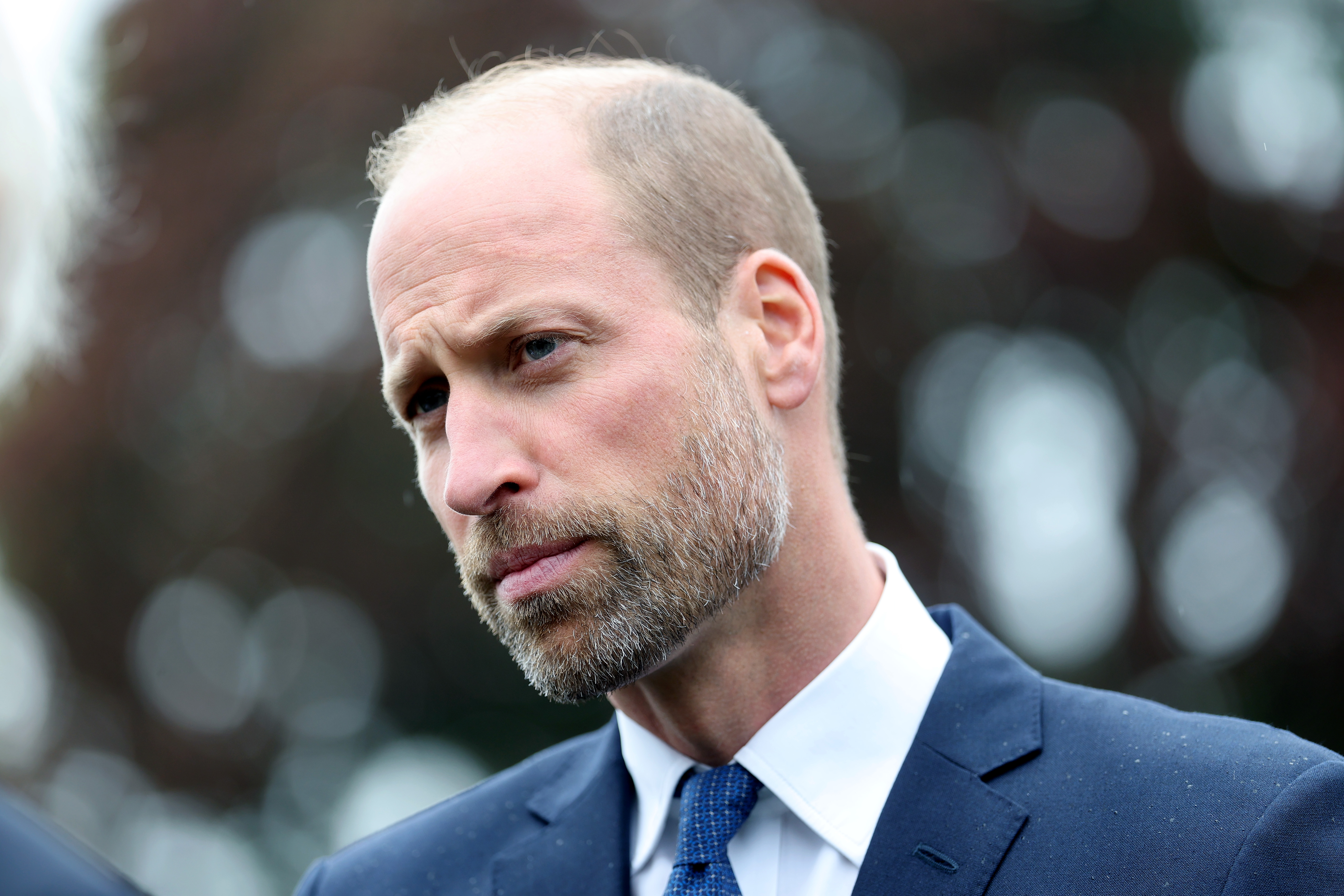 Prince William, Prince of Wales as he attends the launch of the Global Humanitarian Memorial on October 01, 2025 in London, England. | Source: Getty Images