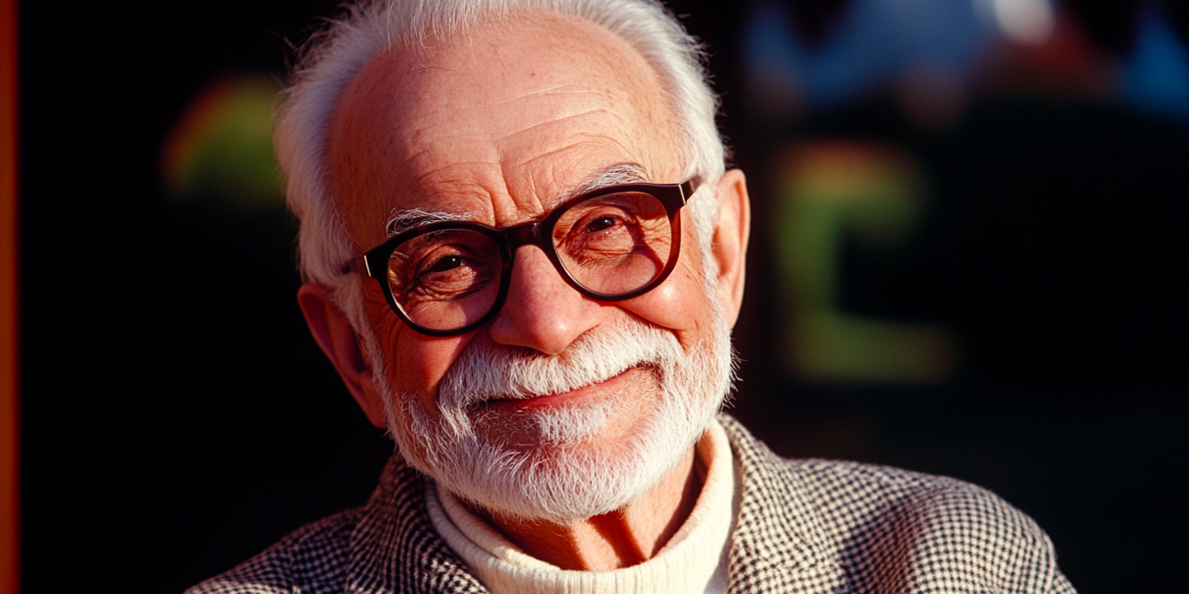 Smiling elderly man | Source: Midjourney