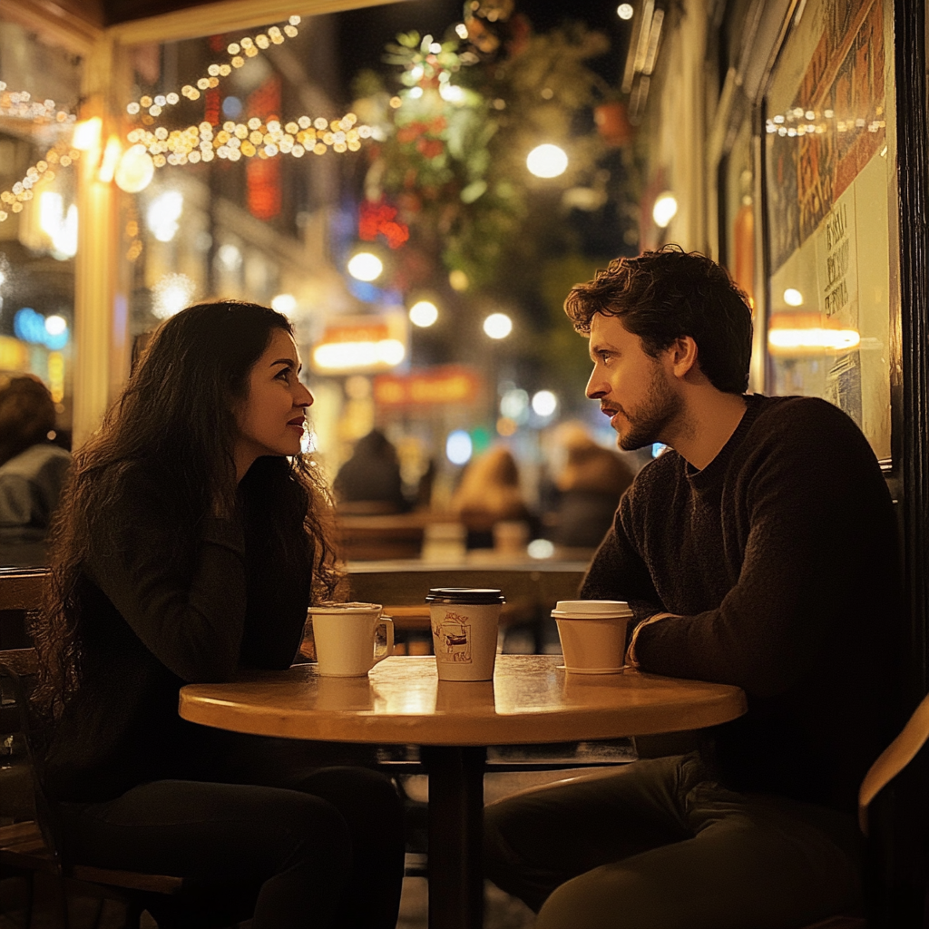 People at a coffee date | Source: Midjourney