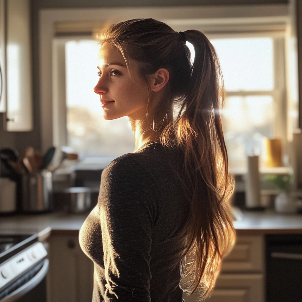 A woman in her kitchen | Source: Midjourney