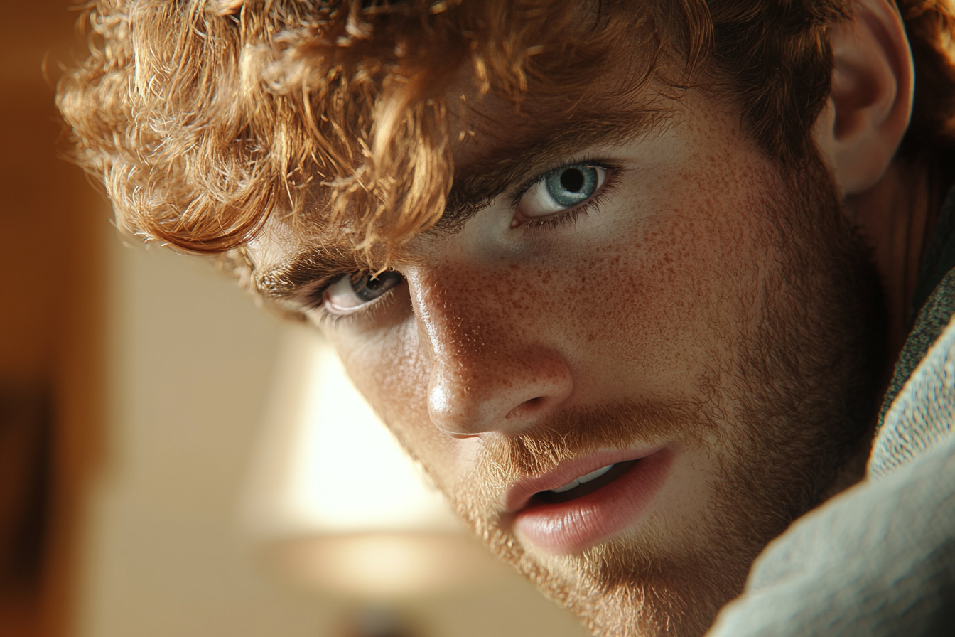 A close-up shot of a man's face | Source: Midjourney