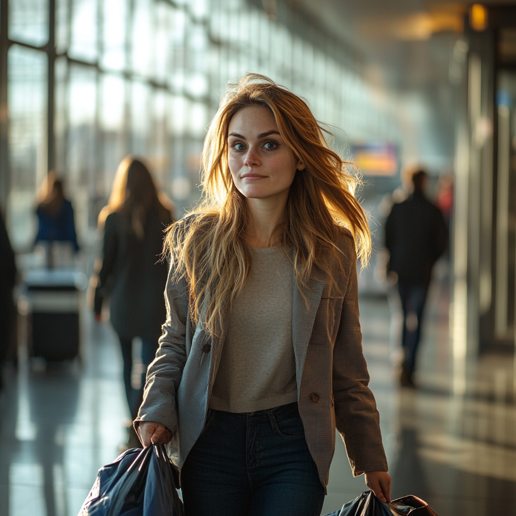 An woman at the airport | Source: Midjourney