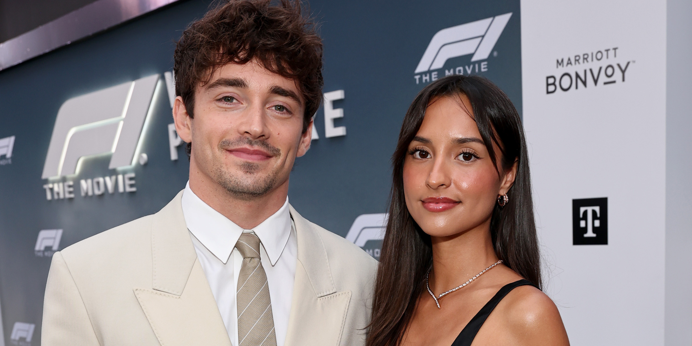 Charles Leclerc and Alexandra Saint Mleux | Source: Getty Images