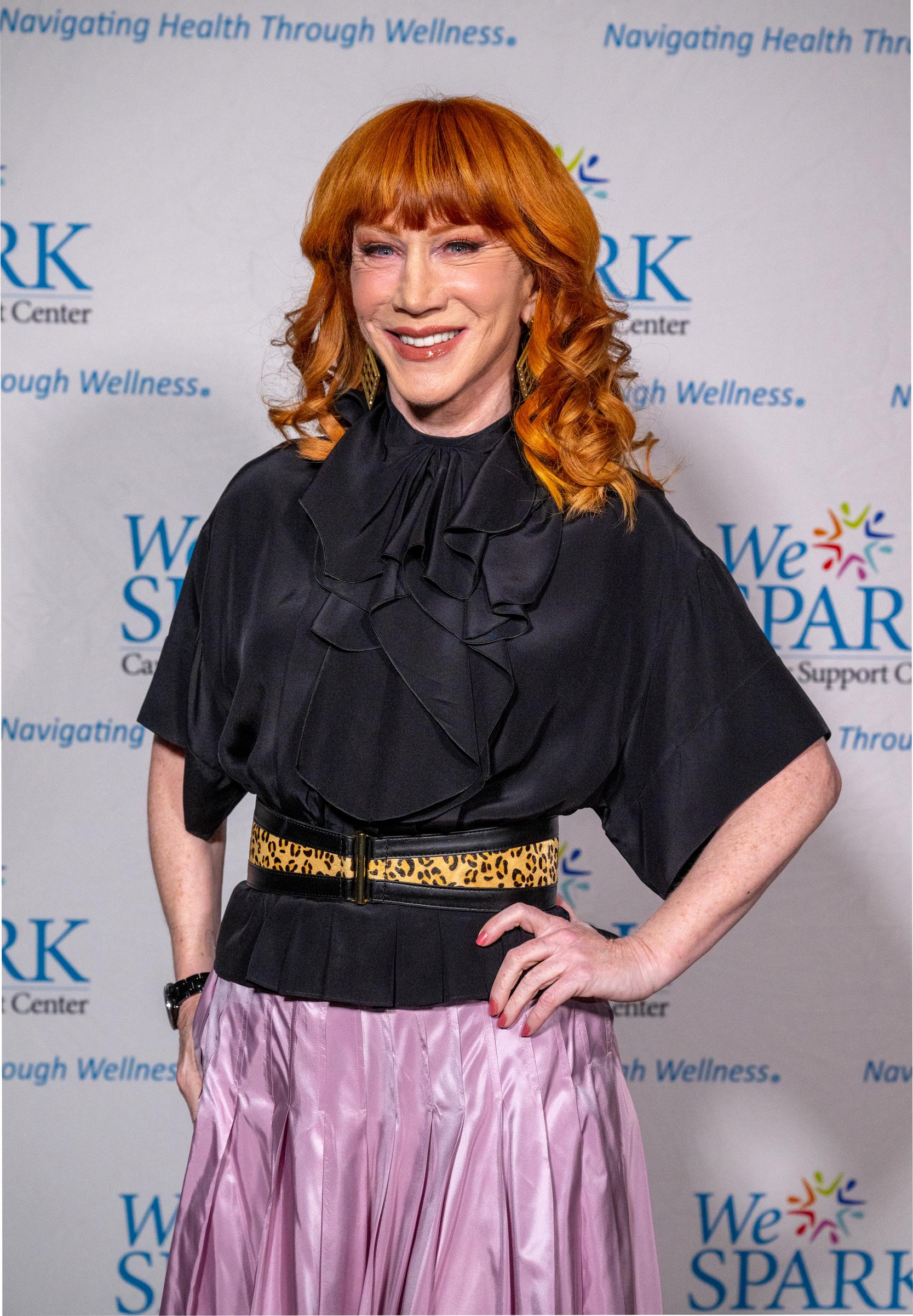 Honoree Kathy Griffin attends the May Contain Nuts! A Night of Comedy Benefitting WeSPARK Cancer Support Center event at the Skirball Cultural Center on October 15, 2025, in Los Angeles, California. | Source: Getty Images