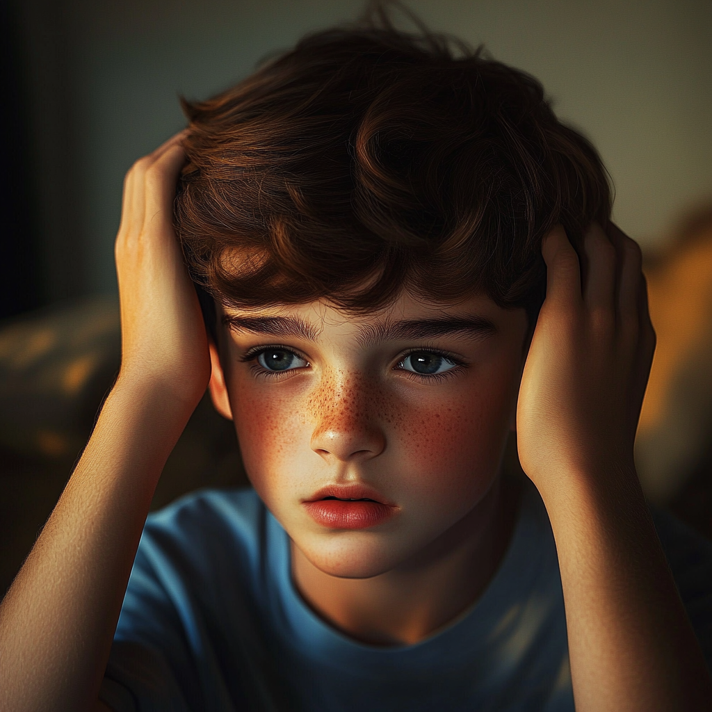 A devastated boy | Source: Midjourney