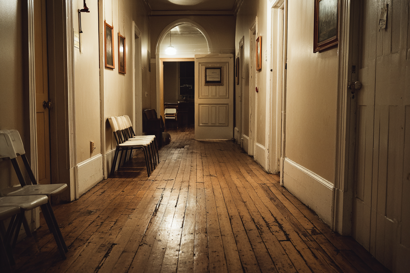A church hallway | Source: Midjourney